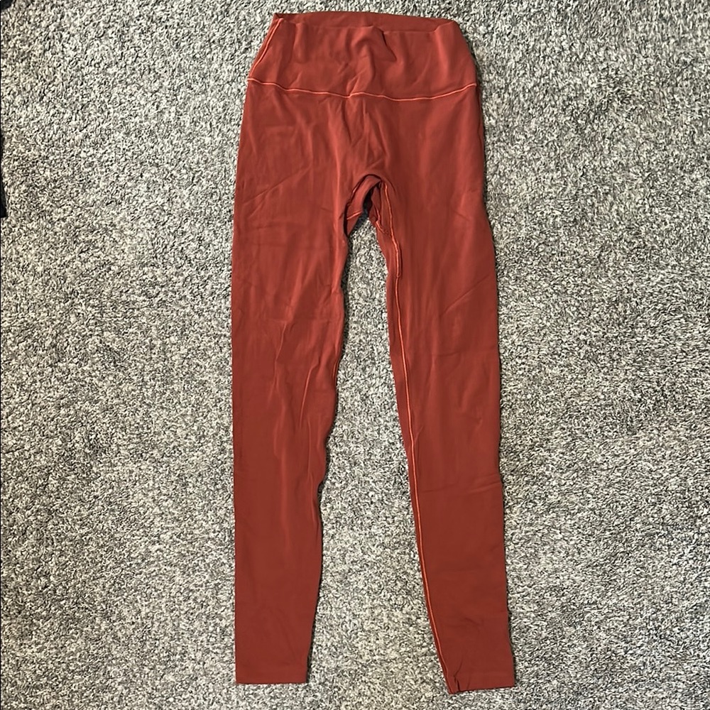 Red Seamless High-Waist Leggings